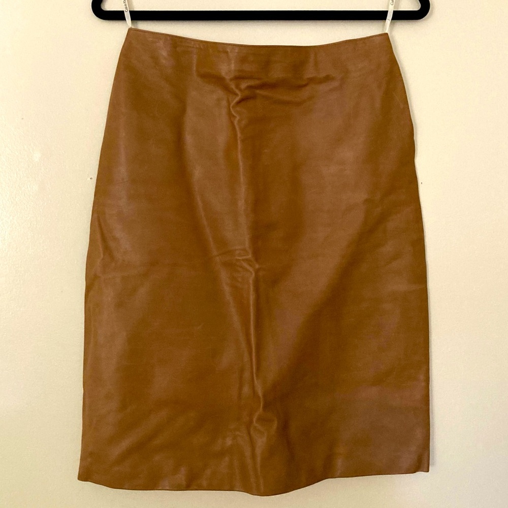 Calvin Klein Collection Leather Pencil Skirt